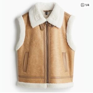 H&M Brown Shearling Vest